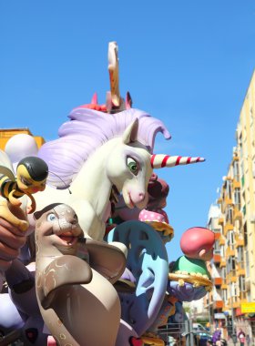 Fallas valencia kağıt mache popüler fest rakamlar