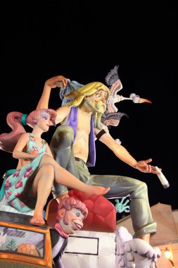 Fallas valencia kağıt mache popüler fest rakamlar