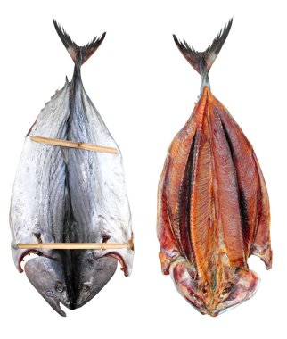 Bonito tuna salted dried fish Mediteraranean sarda clipart