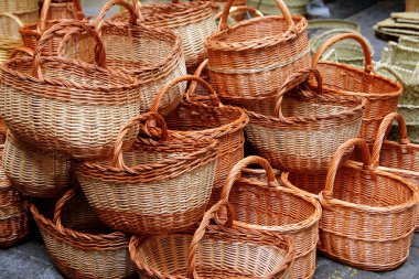 Basketry basketwork Spain enea esparto basket clipart