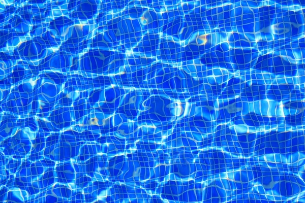 Piastrelle blu piscina texture riflesso acqua — Foto Stock