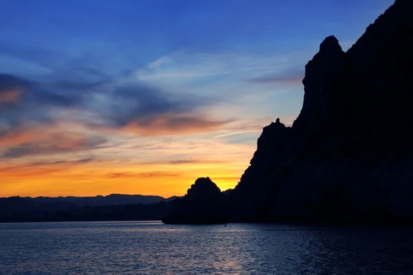Capo San Antonio Javea Xabia tramonto dal mare — Foto Stock