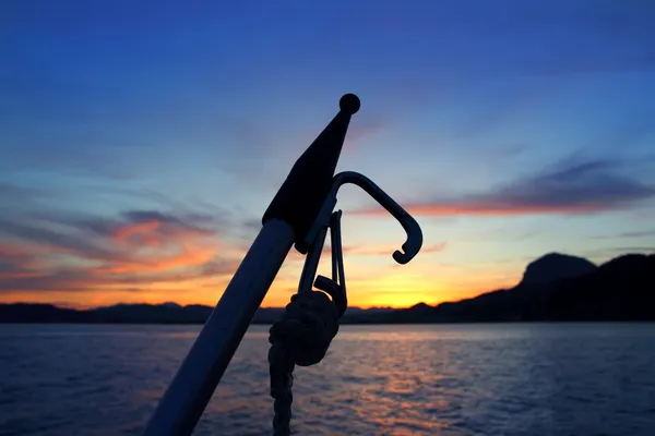 Kaap san antonio javea xabia zonsondergang vanaf zee — Stockfoto
