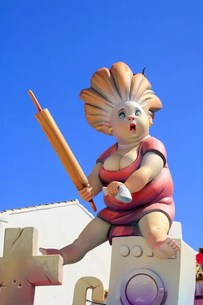 火祭りバレンシア張り子張り子人気フェスト数字 — ストック写真