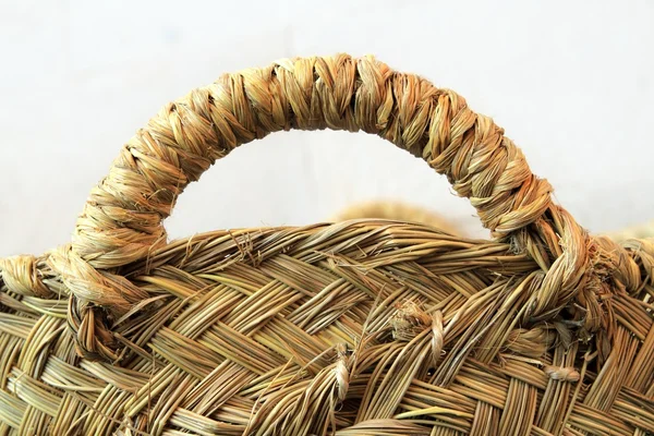 Esparto erba artigianale cestino maniglia texture — Foto Stock