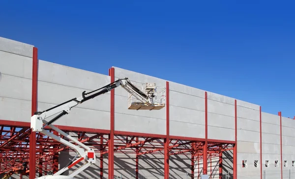 Industrial building construction steel structure crane — Stock Photo, Image