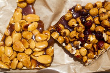 Candied almonds and hazelnuts nuts clipart