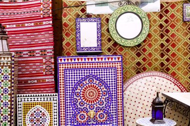 Arap mozaik deco çini ve kumaş dekorasyon
