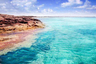 Formentera Illetes island turquoise tropical sea clipart