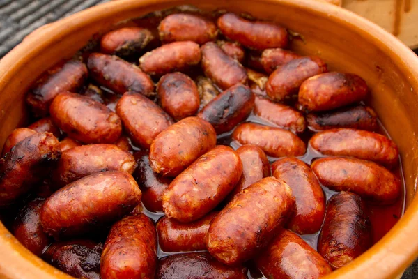 Chorizo salchicha roja española comida malsana — Foto de Stock