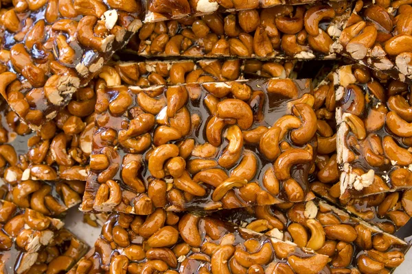 Candied pecan nuts sugared mediterranean food — Stock Photo, Image