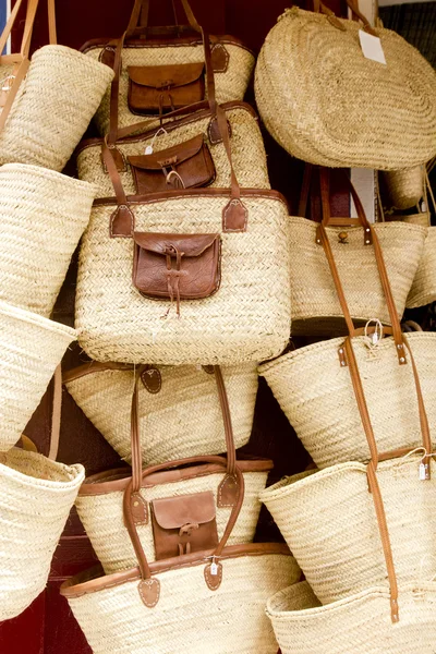 Плетені вироби кошик магазин Балеарському острові Ібіца — стокове фото