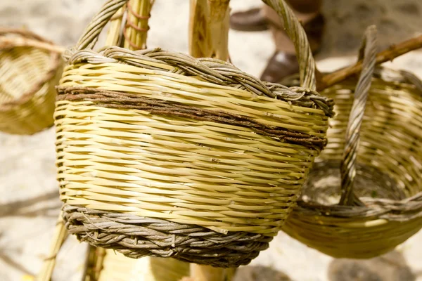 Basket handcraft mediterranean Ibiza Balearic — Stock Photo, Image