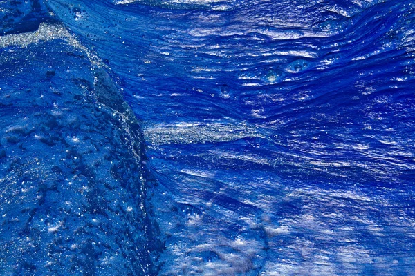 抽象的な青いペンキ テクスチャ図形背景 — ストック写真