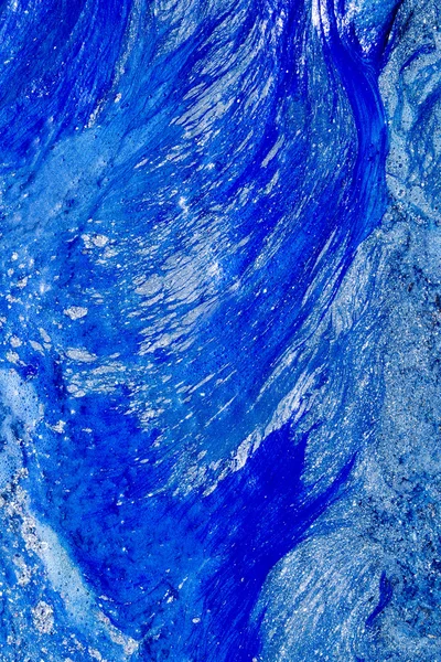 Blauwe verf abstracte textuur achtergrond — Stockfoto