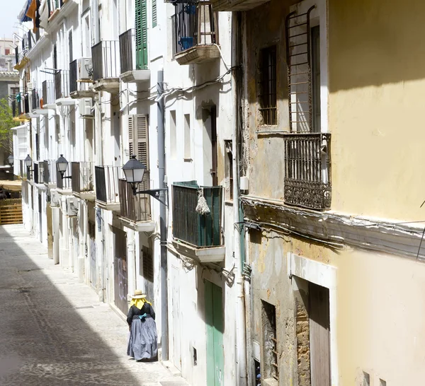 Ibiza Baleárské ostrovy Středomoří ulice — Stock fotografie