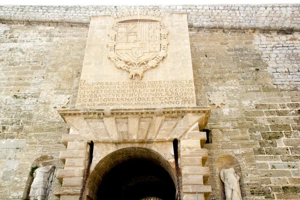 Κάστρο της Ίμπιζα είσοδο πόρτα dalt vila Βαλεαρίδες Νήσους — Φωτογραφία Αρχείου