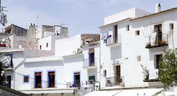 Baleár ibiza fehér sziget építészet mediterrán — Stock Fotó