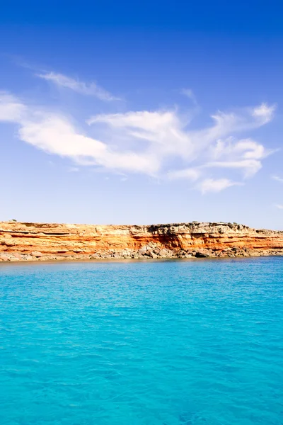 Formentera wyspy Balearów z morza west coast — Zdjęcie stockowe