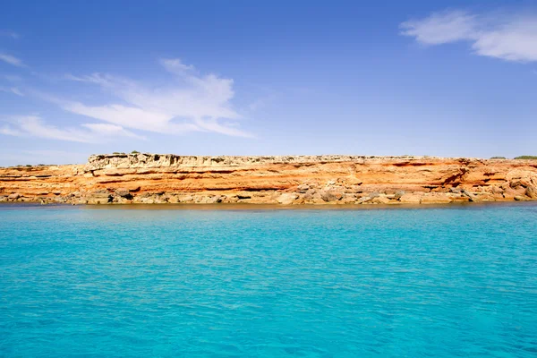 Formentera ilha baleares a partir do mar costa oeste — Fotografia de Stock