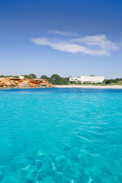 Cala Saona Formentera balearic island from sea view — Stock Photo, Image