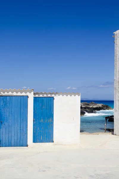 Es calo escalo formentera beyaz Balear mimarisi — Stok fotoğraf