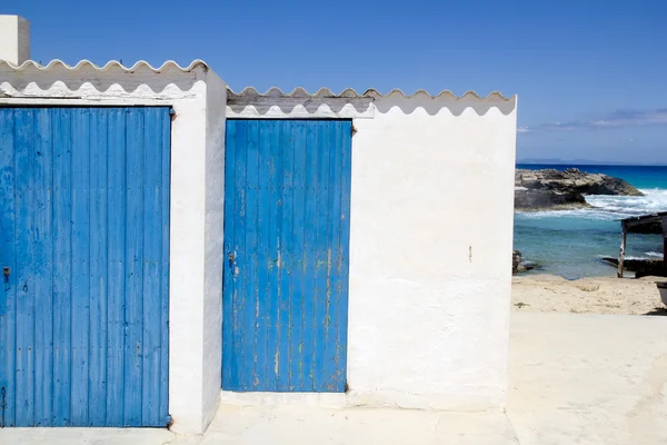 Es calo escalo Formentera arquitectura baleárica blanca — Foto de Stock