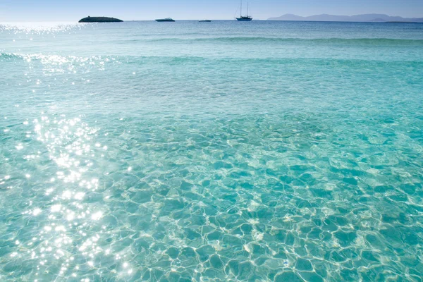 Пляж Иллетас Illetes Форментера бирюзовое Средиземное море — стоковое фото