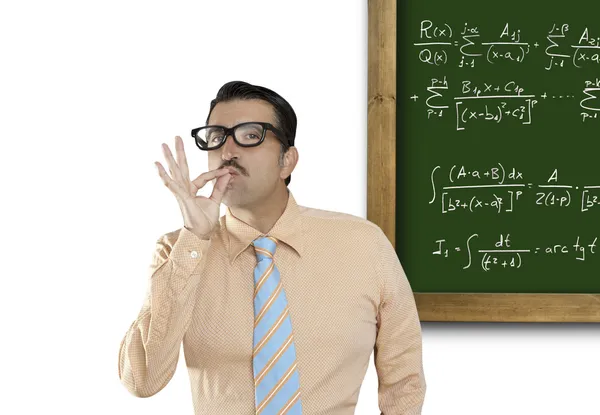 Formula matematica genio nerd geek facile risoluzione — Foto Stock