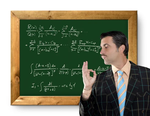 Wiskundige formule genie smakeloos geek gemakkelijk oplossen — Stockfoto