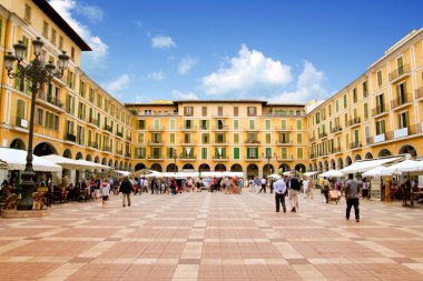 Majorca Plaza Mayor in Palma de Mallorca clipart