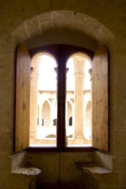 Arch in Majorca Bellver Castle at Palma de Mallorca clipart