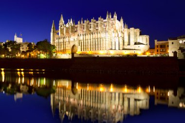 Cathedral of Majorca in Palma de Mallorca Balearic islands clipart