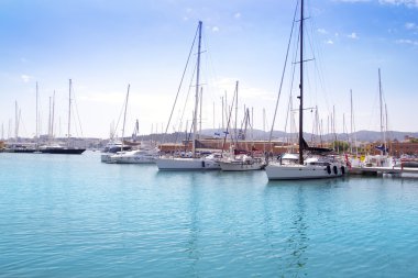 Marina port in Palma de Mallorca at Balearic Islands clipart