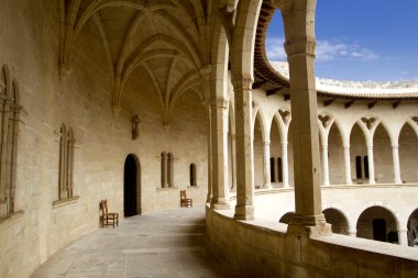 Mallorca Palma 'daki Mayorka' da Castillo de Bellver Kalesi.