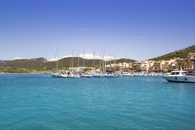 Andratx port marina in Mallorca balearic islands clipart