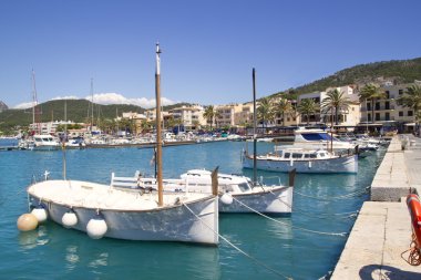 Andratx port marina in Mallorca balearic islands clipart