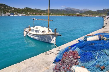 Andratx port marina in Mallorca balearic islands clipart