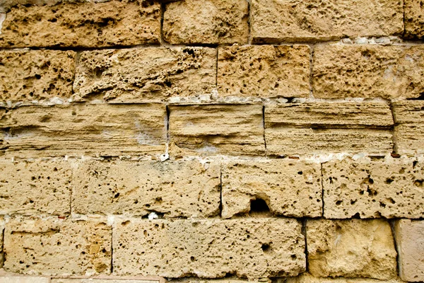 Mur de maçonnerie de grès Mares à Majorque — Photo