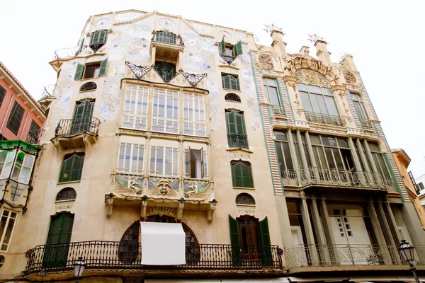 Majorca Placa Plaza Marques de Palmer modernist building — Stock Photo, Image