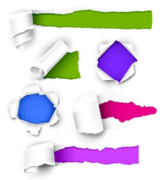 Sammlung von farbigem Papier — Stockvektor