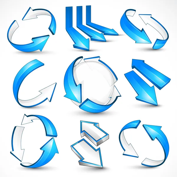 Flèches bleues. Illustration vectorielle — Image vectorielle