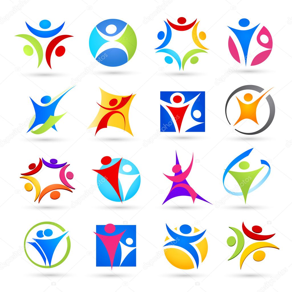 Collection of abstract icons. Vector illustration