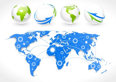 World map clipart