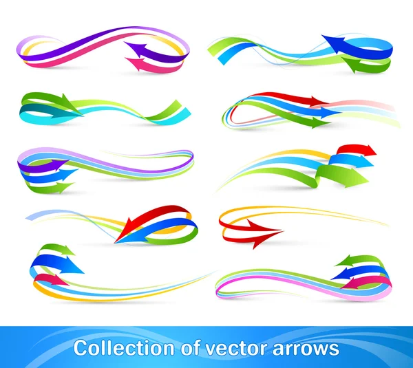 Collection de flèches de couleur — Image vectorielle