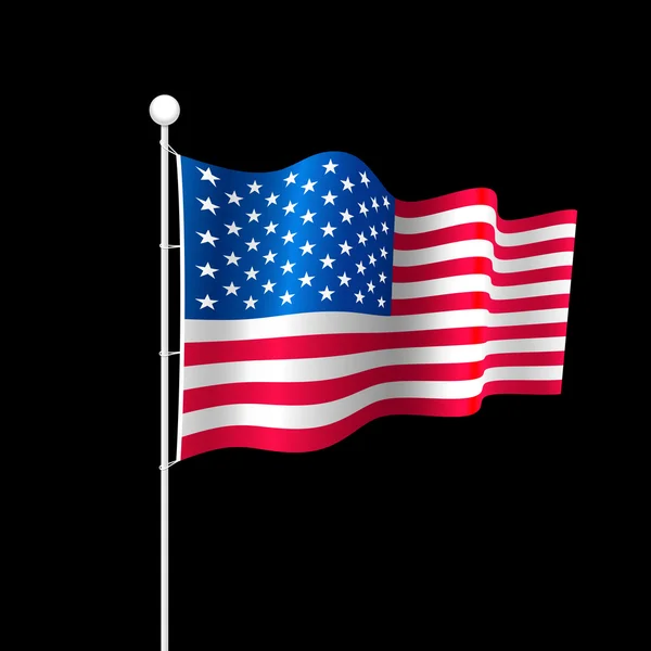 Amerikan bayrağı. — Stok Vektör