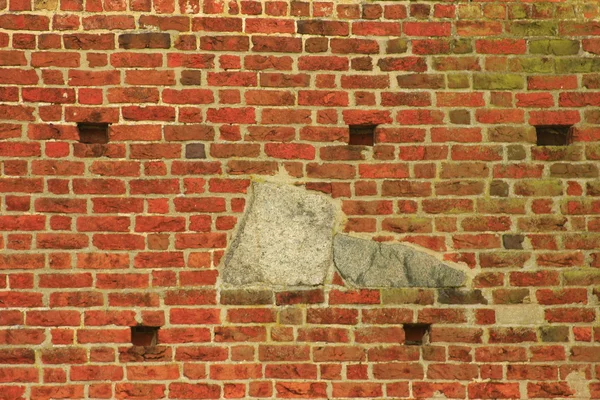 Decorativamente parede de tijolo — Fotografia de Stock