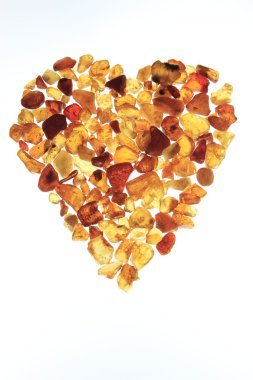 Amber heart clipart