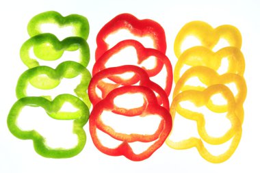 Pepper slices clipart