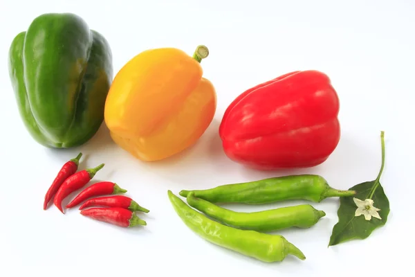 후추와 chilis — 스톡 사진
